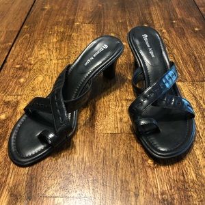 PRETTY!! Etienne Aigner Black Heels sz 9.5